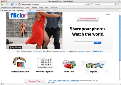Flickr home